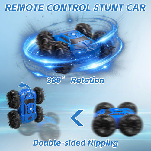 Zenkitch Amphibious Remote Control Car, RC Stunt Car, 4WD & Waterproof, Rechargeable 360° Rotating Vehicle for Kids Ages 8+