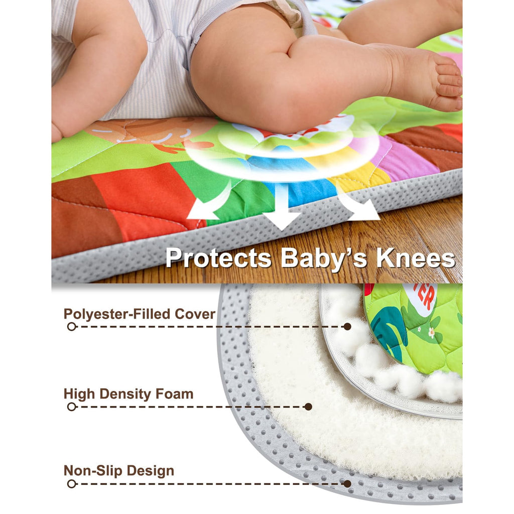 Zenkitch Baby Play Mat,Removable Washable Cover,50" × 50" ,Soft and Non-Slip for Infants and Toddlers, Suitable for Playpen and Floors